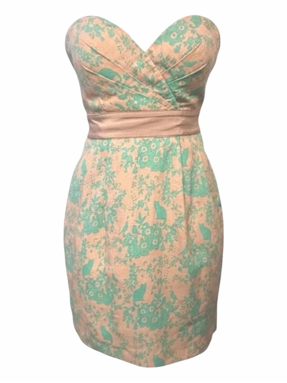 Paul & Joe Sister Babycat‎ Linen Mini Dress US 4 EU 36 Cat Print Y2K